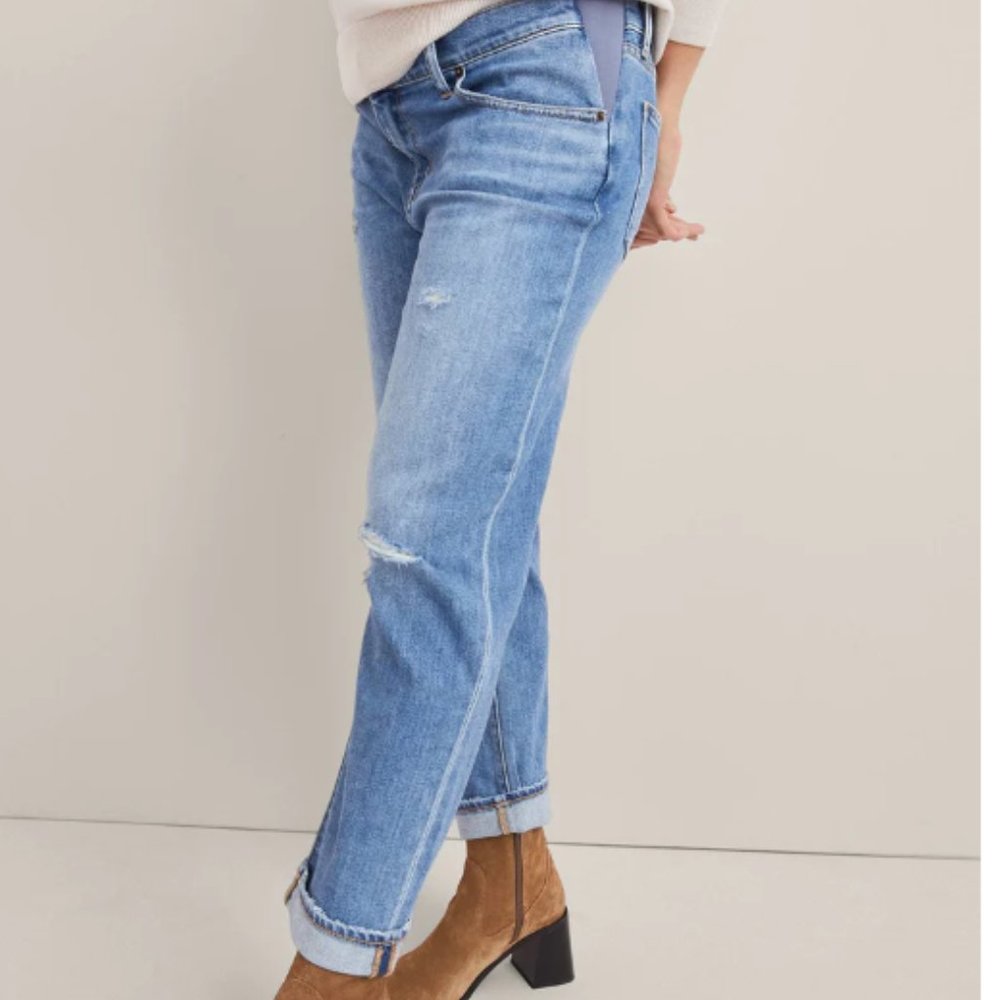 HATCH x Current Elliot maternity boyfriend jeans, size 27 maternity